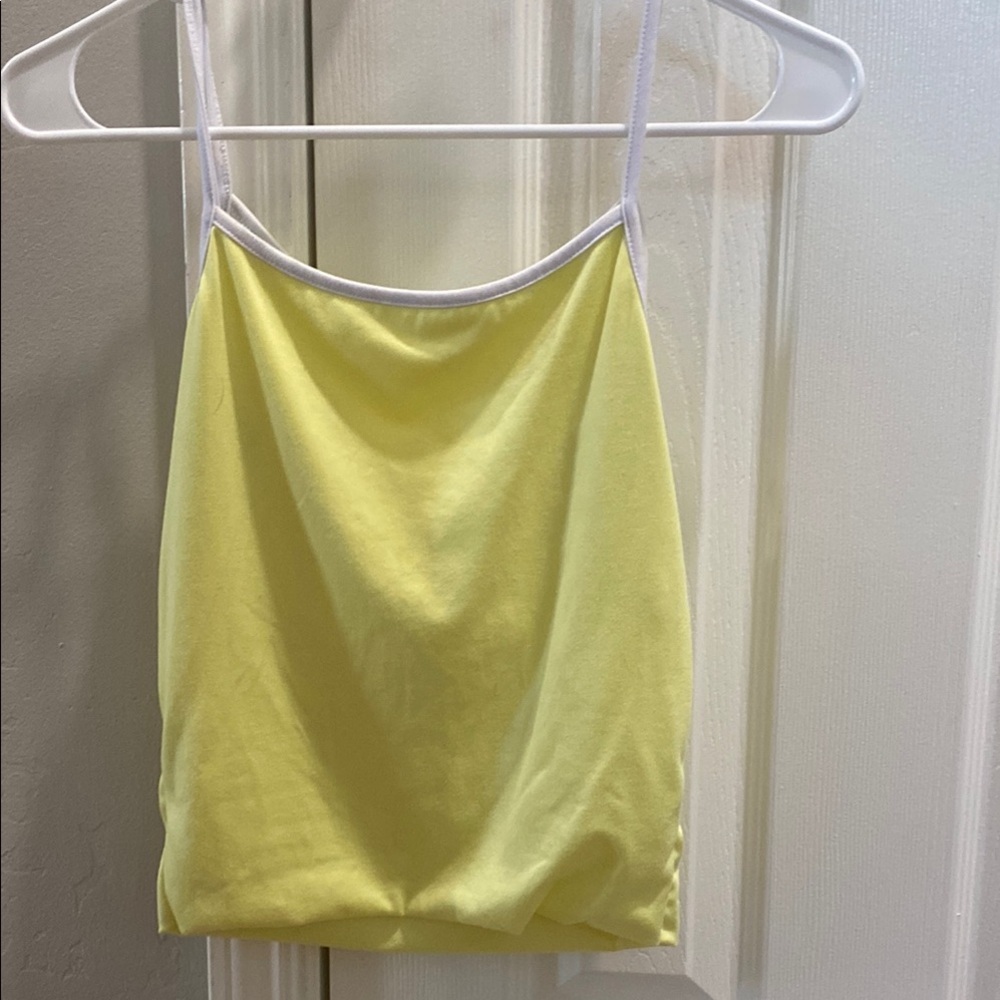 Amazon Yellow Fitted Sleeveless Camisole Top